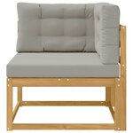 vidaXL Canapé d'angle extérieur Polyester Blanc