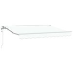 vidaXL Auvent rétractable électrique Blanc 3 5 x 2 5 m