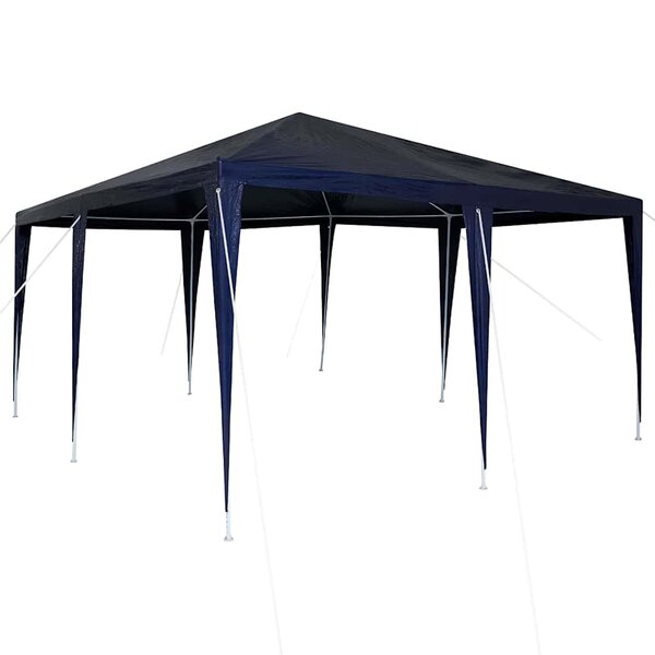 vidaXL Tente de fête Bleu 400 x 400 x 266 cm Polyéthylène et acier