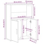 vidaXL Bibliothèque chêne sonoma 60x24x85 cm bois d'ingénierie