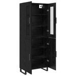 vidaXL Haut Armoire 2 Pièces Chêne noir Bois d'ingénierie
