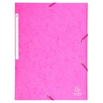 Chemise À Élastiques Maxi Capacity Carte Lustrée 425gm2 - A4 - Rose - X 25 - Exacompta