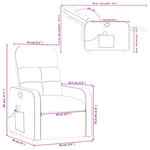 vidaXL Fauteuil de massage inclinable Marron Tissu