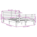 vidaXL Cadre de lit avec tête de lit sans matelas blanc 150x200 cm