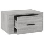 vidaXL Table de chevet murale Sonoma gris 50x36x25 cm