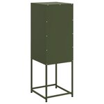 vidaXL Buffet vert olive 36x39x107 cm acier