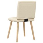 vidaXL Chaises à manger lot de 4 crème tissu
