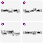vidaXL Ensemble de canapés d'extérieur 8 Pièces Naturel
