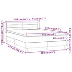 vidaXL Sommier à lattes de lit et matelas vert foncé 160x210cm velours