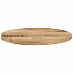 vidaXL Dessus de table Ø 60x3 8 cm rond bois massif de manguier brut