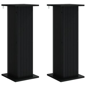 vidaXL Support de Plante 2 pc Noir 30 5 x 30 x 80 5 cm