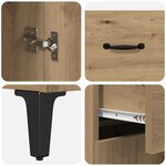 vidaXL Buffet chêne artisanal 34 x 69.5 x 90 cm Bois d'ingénierie