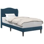 vidaXL Cadre de lit avec tête de lit Bleu 100 x 200 cm Velours