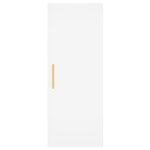 vidaXL Buffet haut Blanc 34 5x34x180 cm Bois d'ingénierie