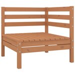 vidaXL Salon de jardin 9 Pièces Bois de pin massif Marron miel