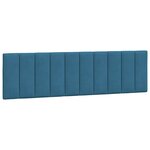 vidaXL Coussin de tête de lit bleu 180 cm velours