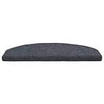 vidaXL Tapis d'escalier auto-adhésifs 15 Pièces Gris foncé et bleu