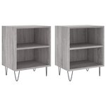 vidaXL Tables de chevet 2 Pièces sonoma gris 40x30x50cm bois d'ingénierie