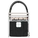 vidaXL Lit superposé avec rideaux blanc/noir 90x190 cm bois pin massif
