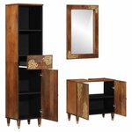 vidaXL Set de meubles de salle de bain 3 Pièces Marron 62 x 33 x 58 cm