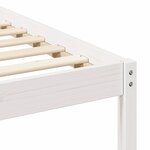 vidaXL Cadre de lit avec tables de chevet Blanc Bois massif en pin