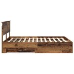 vidaXL Cadre de lit Bois ancien 140 x 190 cm Bois d'ingénierie