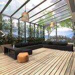 vidaXL Salon de jardin 11 Pièces avec coussins résine tressée noir