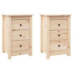 vidaXL Tables de chevet 2 Pièces 40x35x61 5 cm Bois de pin massif