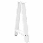 vidaXL Pieds de table à manger en forme de A  2 pièces  blanc  50 x (72-73) cm  acier