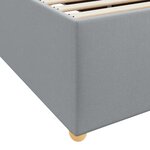 vidaXL Cadre de lit avec matelas Gris clair 120 x 200 cm tissu