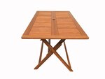 Table pliante bois exotique "Hong Kong" - Maple - 135 x 80 cm - Marron clair