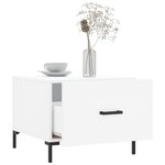 vidaXL Table basse blanc 50x50x40 cm bois d'ingénierie