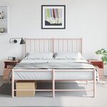 vidaXL Tables de chevet 2 Pièces rose 34 5x39x44 cm acier