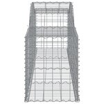 vidaXL Paniers à gabions arqués 15 Pièces 300x50x60/80 cm fer galvanisé