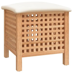 vidaXL Tabouret de salle de bain 48x47 5x52 cm Bois massif de noyer
