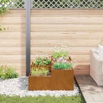 vidaXL Cache-pot de jardin Rouillé 80 x 80 x 48 cm