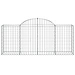 vidaXL Paniers à gabions arqués 20 Pièces 200x50x80/100 cm Fer galvanisé