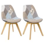 Chaises de salle à manger en lin 2 pièces gris 19_0000547