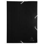 Chemise à élastique 3 rabats A4 Polypropylène 4/10e Opaque Coloris aléatoire EXACOMPTA