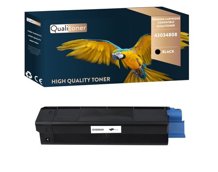 Qualitoner x1 toner 43034808 noir compatible pour oki