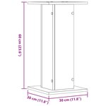 vidaXL Supports pour plantes 2 Pièces gris béton bois d'ingénierie