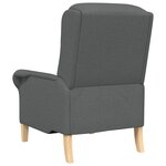 vidaXL Fauteuil moderne Gris foncé Tissu  Bois Moyen Durable Fauteuil
