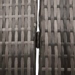 vidaXL Paravent Pliant Manuel Gris 195 x 180 cm polyrotin