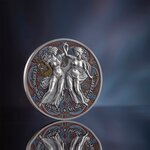 TERPSICHORE & EUTERPE Les Neuf Muses Pièce 2 Once Argent 2000 Francs Cameroun 2025