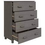 vidaXL Buffet HAMAR Gris clair 79x40x103 5 cm Bois massif de pin