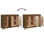 vidaXL Buffet Marron miel 100x35x74 cm Bois massif de pin