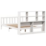 vidaXL Lit bibliothèque sans matelas blanc 140x190 cm bois pin massif