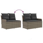 vidaXL Sofa de jardin avec accoudoirs et sofa d'angle 2 Pièce Rotin PE