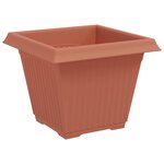 vidaXL Pots de plantes 24 Pièces Rouge brique 38 x 38 x 30 cm Plastique