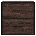 vidaXL Tables de chevet murales 2 Pièces chêne marron 40x31x39 5 cm